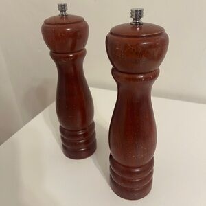 Wooden Salt and Pepper Grinder/Mill Set Stainless Steel